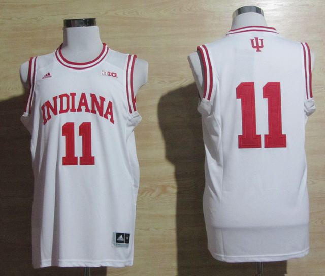 NCAA  Indiana Hoosiers 11 Isiah Thomas White College Basketball Jersey